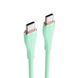 Кабель Vention USB 2.0 C Male to C Male 5A Cable 1M Light Green Silicone Type (TAWGF) 334469871 фото 1
