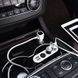 Автомобильное зарядное устройство HOCO Z13 LCD one-pull-three car charger Silver 926342325 фото 3