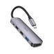 USB-хаб HOCO HB27 Type-C multi-function converter(HDTV+USB3.0+USB2.0*2+PD) Metal Gray 107530822 фото 1