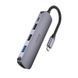 USB-хаб HOCO HB27 Type-C multi-function converter(HDTV+USB3.0+USB2.0*2+PD) Metal Gray 107530822 фото 3