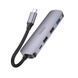 USB-хаб HOCO HB27 Type-C multi-function converter(HDTV+USB3.0+USB2.0*2+PD) Metal Gray 107530822 фото 2