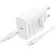 Мережевий зарядний пристрій BOROFONE BA109A Star single port PD40W charger set (C to C) (EU) White 111543054 фото 3