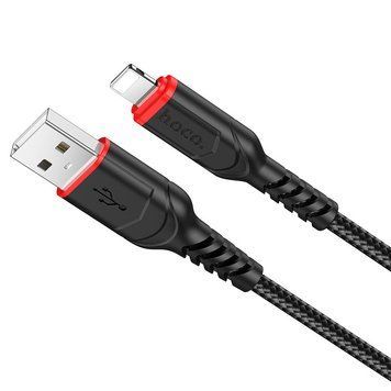 Кабель HOCO X59 USB to iP 2.4A, 1m, nylon, TPE connectors, Red 112867800 фото