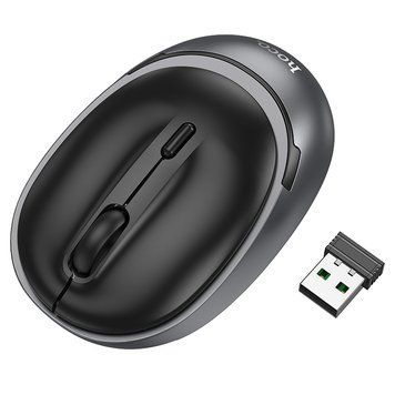 Маніпулятор миша HOCO GM34 Nuevo dual-mode business wireless mouse Black Metal Gray 264593255 фото