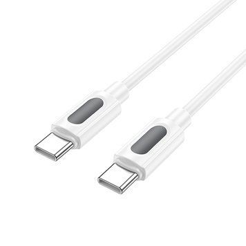 Кабель BOROFONE BX114 Structure 60W silicone charging data cable C to C White 488290642 фото