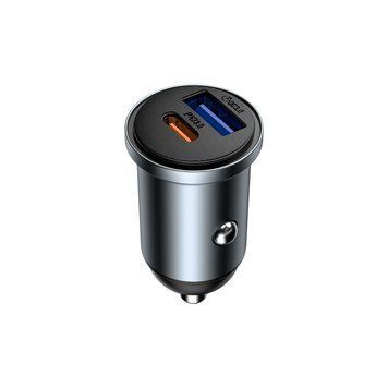 Автомобільний зарядний пристрій WIWU 35W Nano Lite A+C Fast Car Charger Wi-CC030 Gray 577582637 фото
