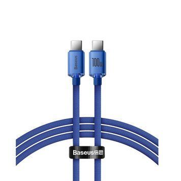 Кабель Baseus Crystal Shine Series Fast Charging Data Cable Type-C to Type-C 100W 1.2m Blue 203628856 фото