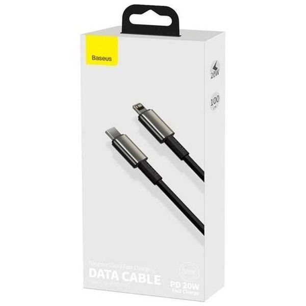 Кабель Baseus Tungsten Gold Fast Charging Data Cable Type-C to iP PD 20W 1m Black 104032307 фото