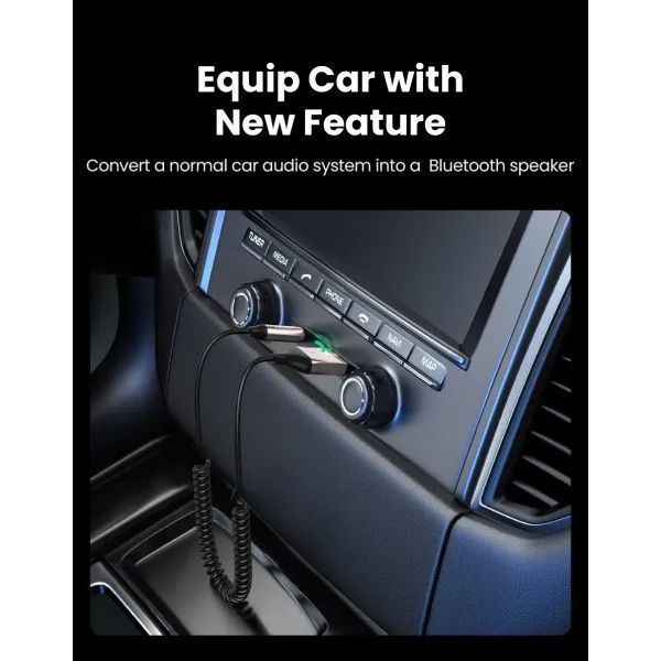 Bluetooth-ресивер UGREEN CM309 Bluetooth Car Receiver Aux with Mic Space Gray 537673163 фото