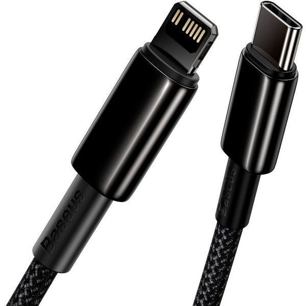 Кабель Baseus Tungsten Gold Fast Charging Data Cable Type-C to iP PD 20W 1m Black 104032307 фото