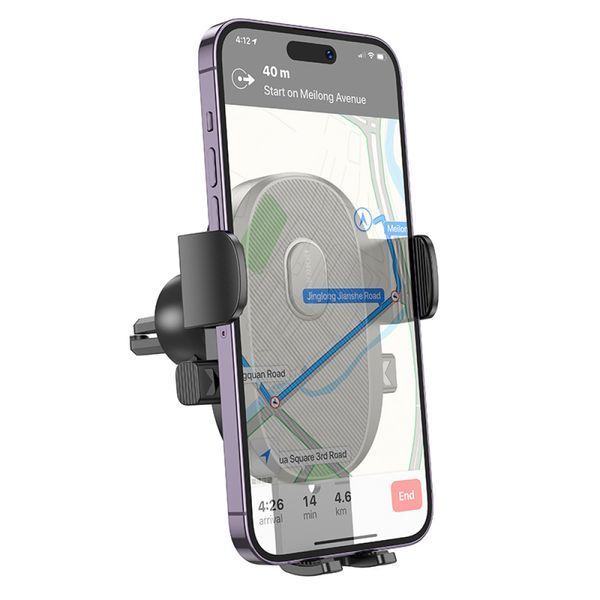 Автодержатель для телефона BOROFONE BH92 Grand one-button car holder(air outlet) Black 511209118 фото