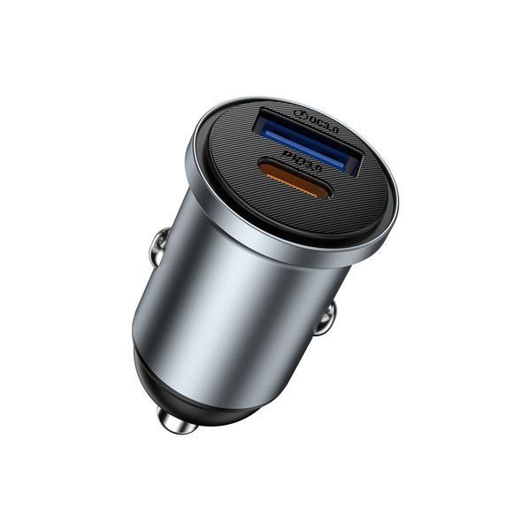 Автомобільний зарядний пристрій WIWU 35W Nano Lite A+C Fast Car Charger Wi-CC030 Gray 577582637 фото