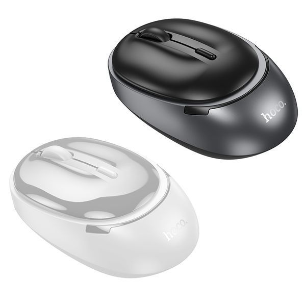 Маніпулятор миша HOCO GM34 Nuevo dual-mode business wireless mouse Black Metal Gray 264593255 фото