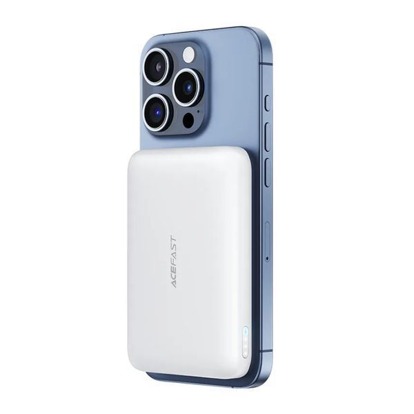 Зовнішній акумулятор ACEFAST M25-5000 PD20W magnetic fast wireless charging power bank White 608190504 фото