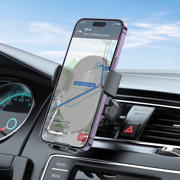 Автодержатель для телефона BOROFONE BH92 Grand one-button car holder(air outlet) Black 511209118 фото