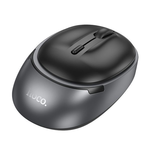 Маніпулятор миша HOCO GM34 Nuevo dual-mode business wireless mouse Black Metal Gray 264593255 фото