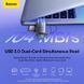 USB-хаб Baseus Lite Series USB-A & Type-C to SD/TF Card Reader Grey 308730896 фото 13