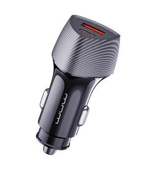 Автомобільний зарядний пристрій WUW-C206 PD20W+QC3.0 Grey 168813619 фото