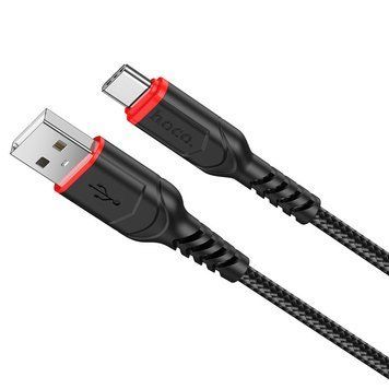 Кабель HOCO X59 USB to Type-C 3A, 1m, nylon, TPE connectors, Blue 518076459 фото
