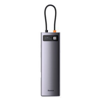 USB-хаб Baseus Metal Gleam Series 12-in-1 Multifunctional Type-C HUB Docking Station Gray 551155174 фото