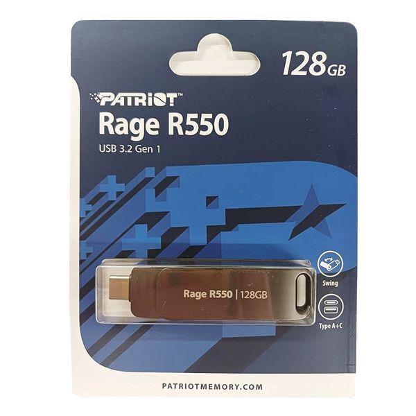 Флеш-накопитель Patriot USB 3.2 Gen 1 Rage R550 128GB Type-A+C 164768557 фото