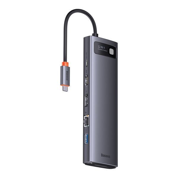 USB-хаб Baseus Metal Gleam Series 12-in-1 Multifunctional Type-C HUB Docking Station Gray 551155174 фото