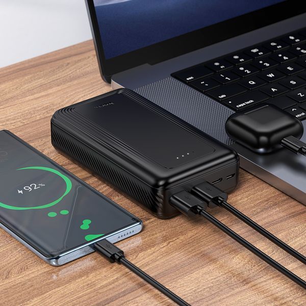 Зовнішній акумулятор HOCO J165A Honey power bank(20000mAh) Black 928880167 фото