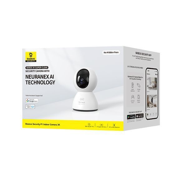 IP-камера видеонаблюдения Baseus Security P1 Indoor Camera 3K White EU 500716270 фото