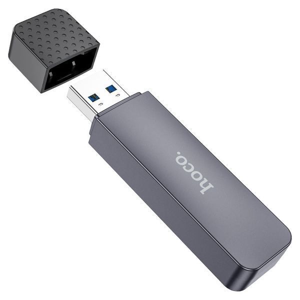 Кардридер HOCO HB45 Spirit 2-in-1 USB 3.0 card reader Metal Gray 278761965 фото