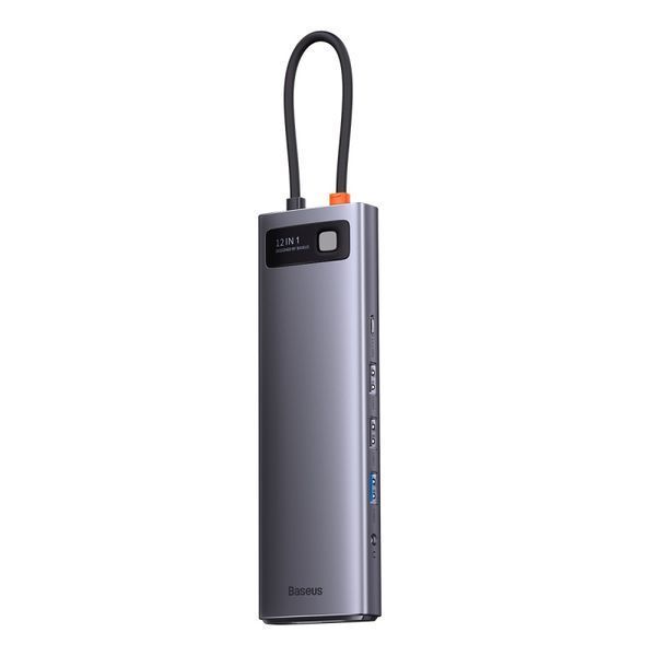 USB-хаб Baseus Metal Gleam Series 12-in-1 Multifunctional Type-C HUB Docking Station Gray 551155174 фото