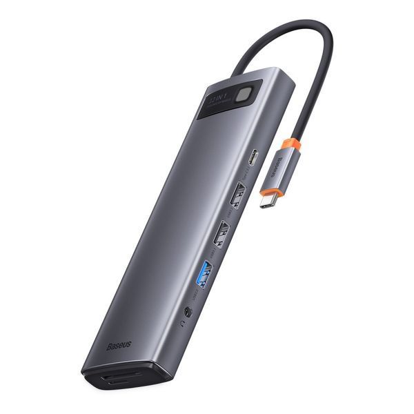 USB-хаб Baseus Metal Gleam Series 12-in-1 Multifunctional Type-C HUB Docking Station Gray 551155174 фото