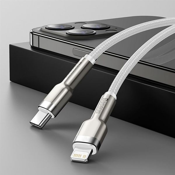 Кабель Baseus Cafule Series Metal Data Cable Type-C to iP PD 20W 1m Green 931325385 фото