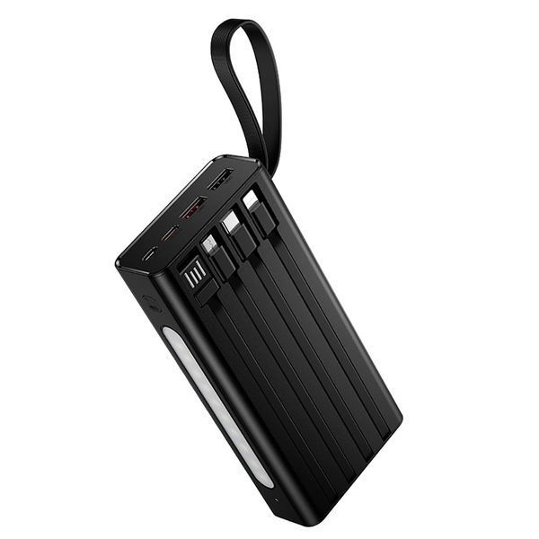 Зовнішній акумулятор HOCO J155 Shine 22.5W+PD20W+light 4-cable power bank(20000mAh) 117208004 фото