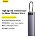 USB-хаб Baseus Metal Gleam Series 12-in-1 Multifunctional Type-C HUB Docking Station Gray 551155174 фото 10