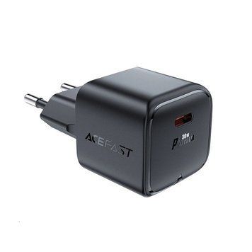 Сетевое зарядное устройство ACEFAST A77 mini PD30W GaN USB-C charger Black 285235097 фото