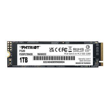 Накопичувач SSD M.2 Patriot P320 1TB NVMe 2280 Gen3.0 x4 3D TLC 101980251 фото