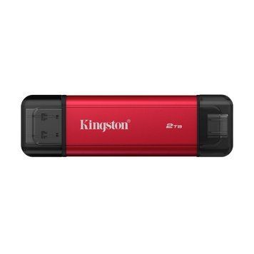 Портативний SSD Kingston Dual USB-A/C 2TB Dual Portable 1050MB/s USB 3.2 Gen 2 Red/Black 718457640 фото
