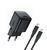 Мережевий зарядний пристрій з кабелем ACEFAST A117 PD20W mini GaN fast charger set(P16),black Black 390579363 фото