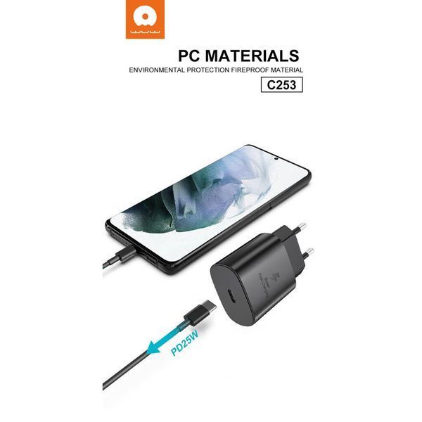 Сетевое зарядное устройство WUW C253 PD 25W Charger 764707883 фото