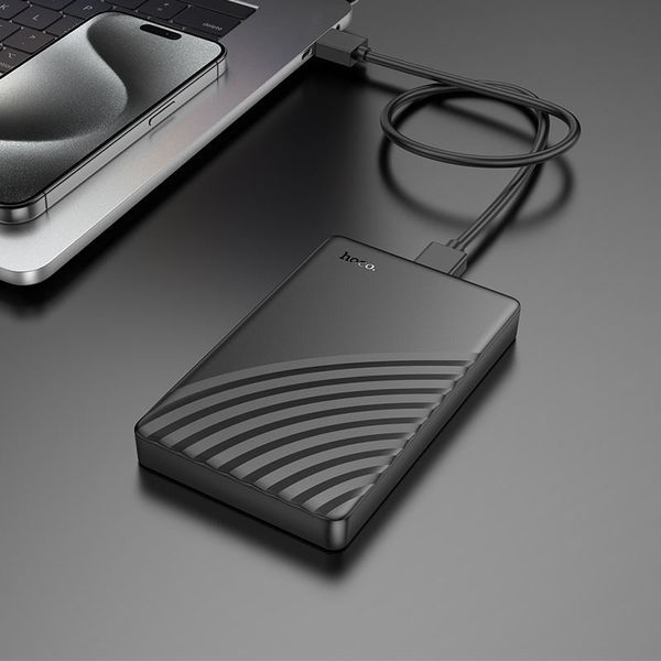Зовнішня кишеня для накопичувача HOCO HB46 USB3.0 2.5-inch SATA hard drive enclosure Black 890412523 фото