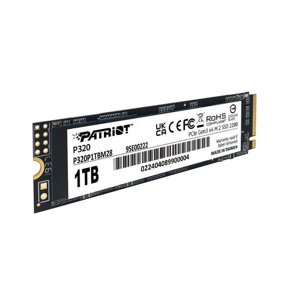 Накопитель SSD M.2 Patriot P320 1TB NVMe 2280 Gen3.0 x4 3D TLC 101980251 фото