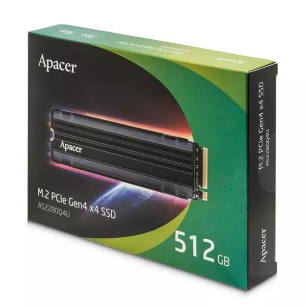 Накопитель SSD M.2 Apacer AS2280Q4U 512GB 2280 PCIe 4.0x4 NVMe 3D Nand Read/Write: 7000/3000 MB/sec 954075082 фото
