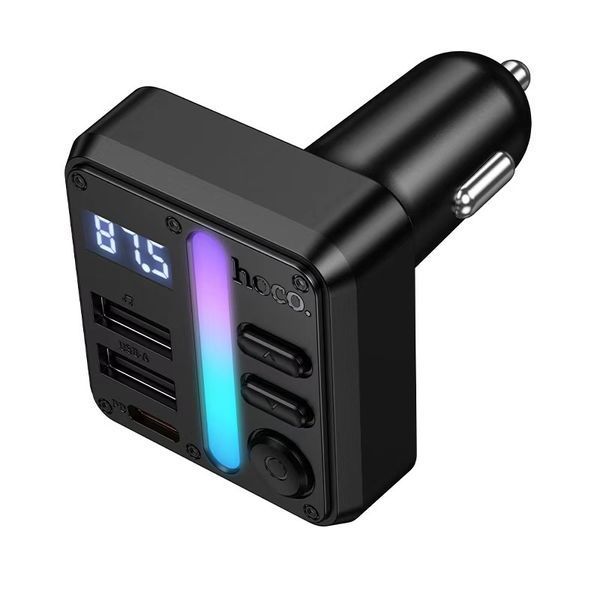 АЗУ с FM-модулятором HOCO E89 Libre 45W(1A1C) car BT FM transmitter Black 586018294 фото