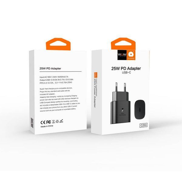 Сетевое зарядное устройство WUW C253 PD 25W Charger 764707883 фото