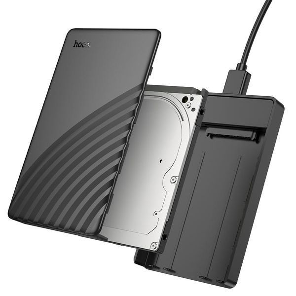 Зовнішня кишеня для накопичувача HOCO HB46 USB3.0 2.5-inch SATA hard drive enclosure Black 890412523 фото
