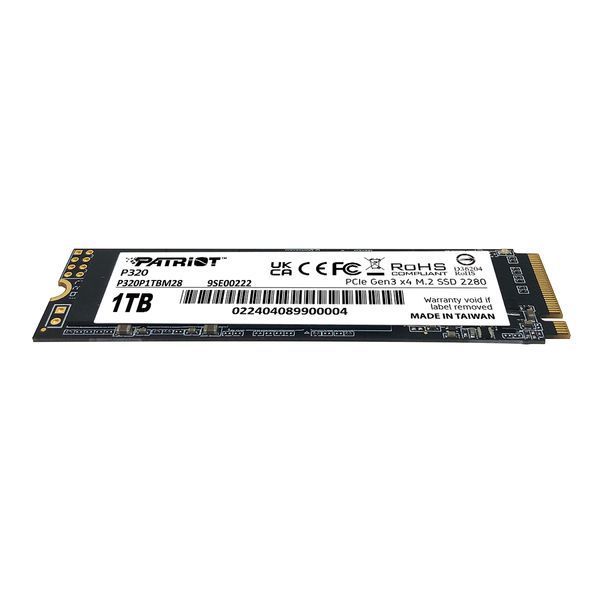 Накопитель SSD M.2 Patriot P320 1TB NVMe 2280 Gen3.0 x4 3D TLC 101980251 фото