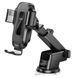 Автодержатель для телефона с БЗУ HOCO HW3 Wise automatic induction wireless fast charging car holder(center console) Black 348989276 фото 1