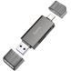 Кардрідер HOCO HB39 USB/Type-C 3.0 high-speed card reader Metal Gray 210932279 фото 1