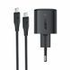 Мережевий зарядний пристрій з кабелем ACEFAST A117 PD20W mini GaN fast charger set(P16),black Black 390579363 фото 3
