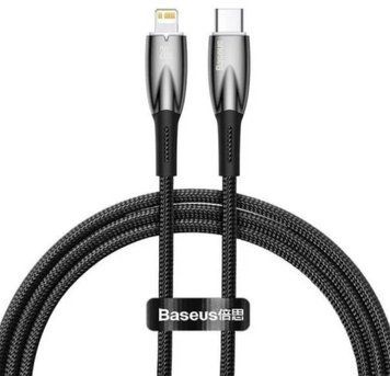 Кабель Baseus Glimmer Series Fast Charging Data Cable Type-C to iP 20W 1m Black 654196249 фото